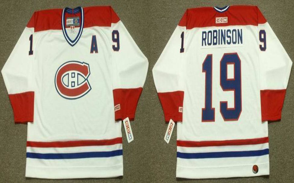 2019 Men Montreal Canadiens #19 Robinson White CCM NHL jerseys